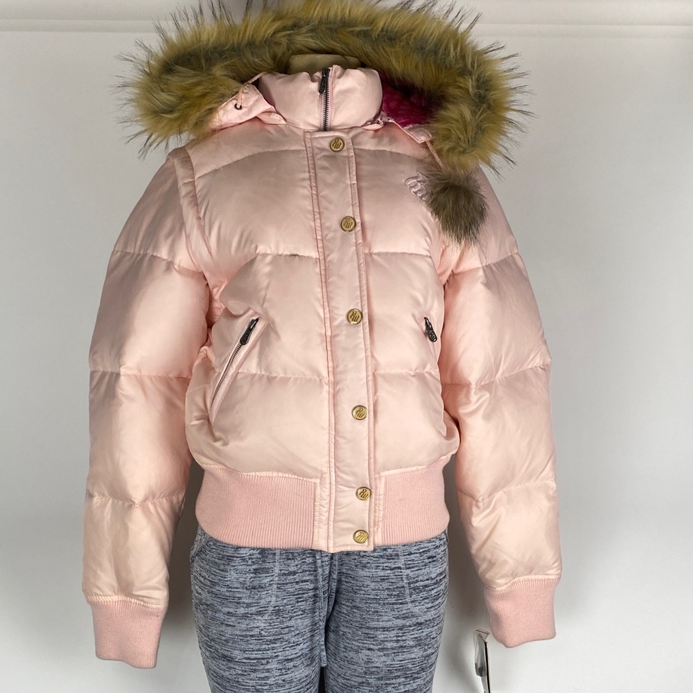 Rocawear Faux Fur Puffer Jacket In Pick Color Women’s Size Large.